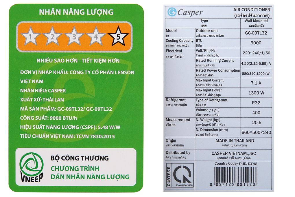 Máy lạnh Casper Inverter 1 HP GC-09TL32