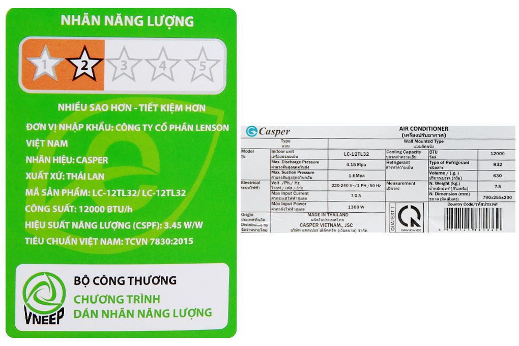 Máy lạnh Casper 1.5 HP LC-12TL32