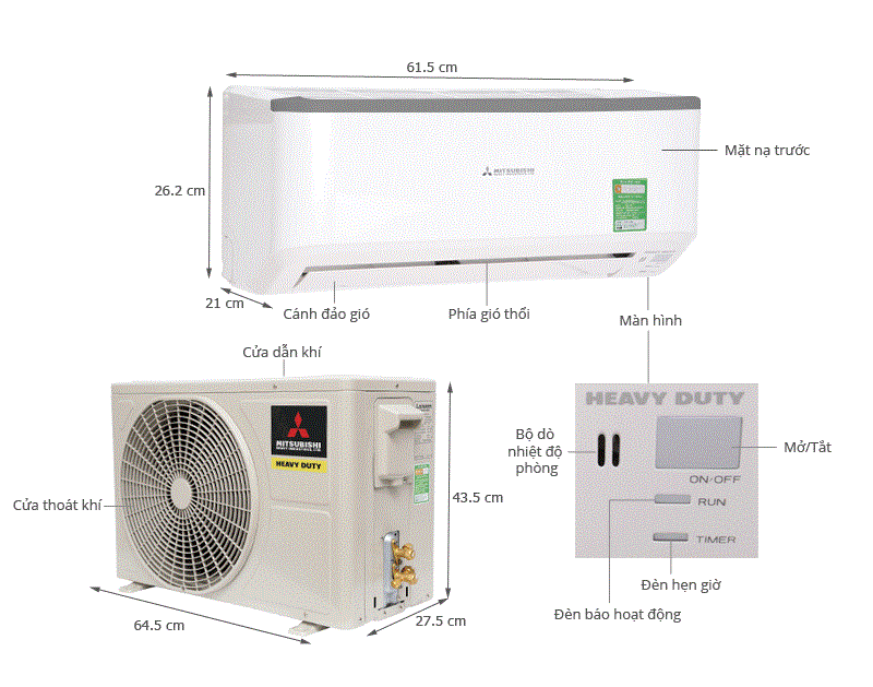 Máy lạnh Mitsubishi 1.0HP SRK/SRC09CMP-5