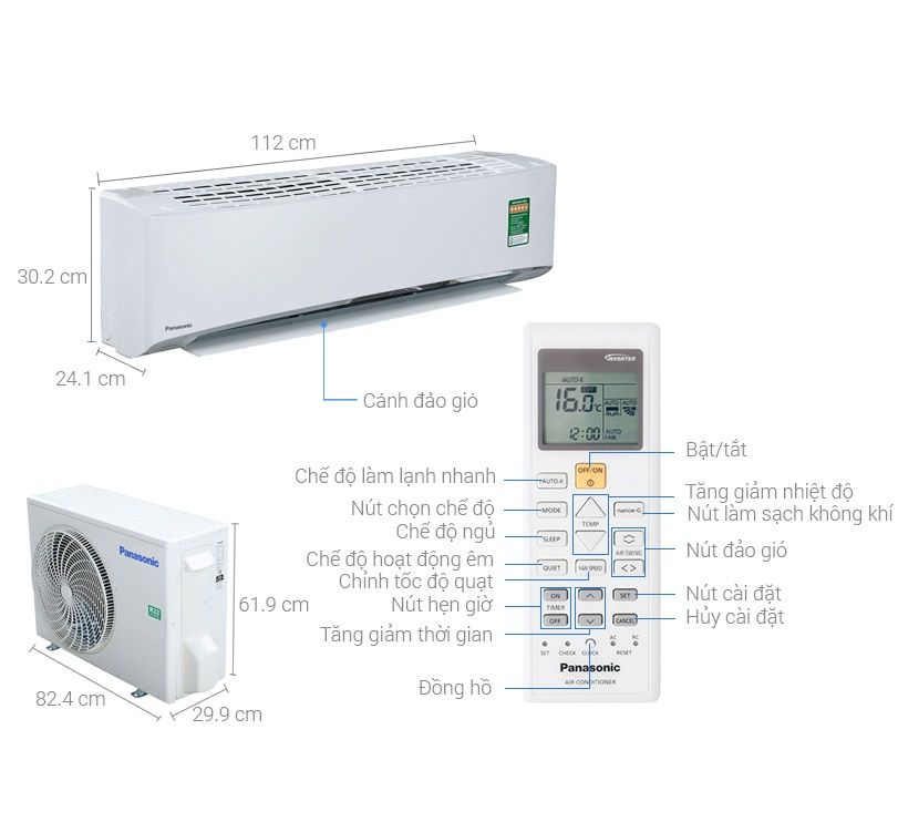 Máy lạnh Panasonic 2.0HP CU/CS-U18VKH-8