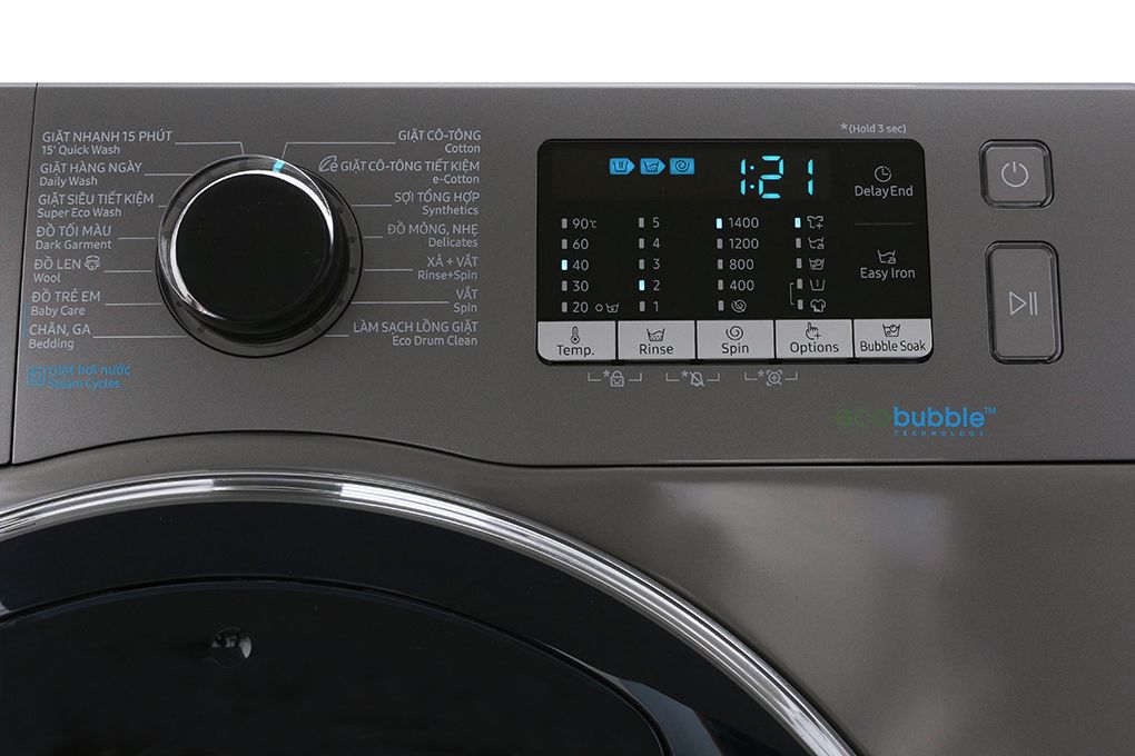 Máy giặt Samsung 9 Kg Addwash WW90K54E0UX/SV hơi nước