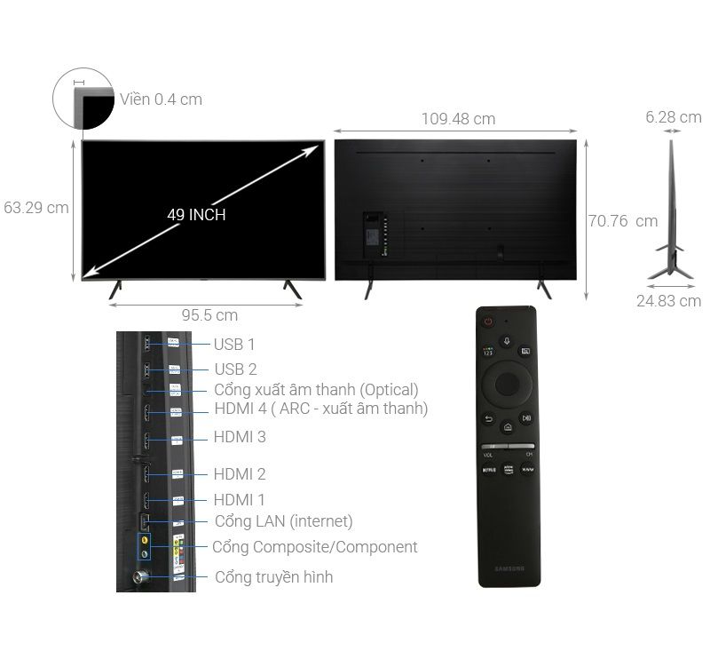 Smart Tivi Samsung 4K 49 inch QA49Q75RAKXXV