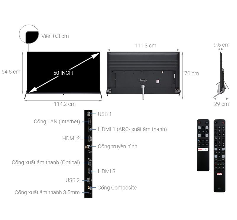 Tivi TCL 4K 50 inch L50P8S