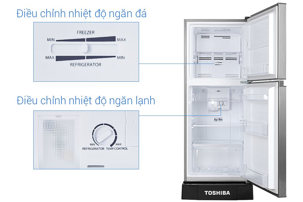 Tủ lạnh Toshiba Inverter 194 lít GR-A25VS(DS1)