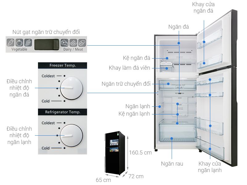 Tủ lạnh Hitachi Inverter 339 lít R-FG450PGV8