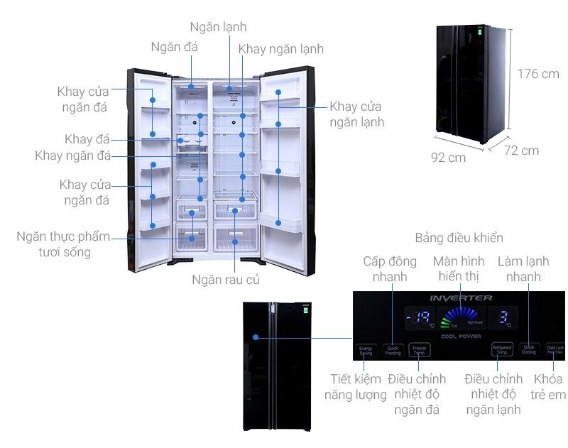 Tủ lạnh Hitachi Inverter 605L R-S700PGV2