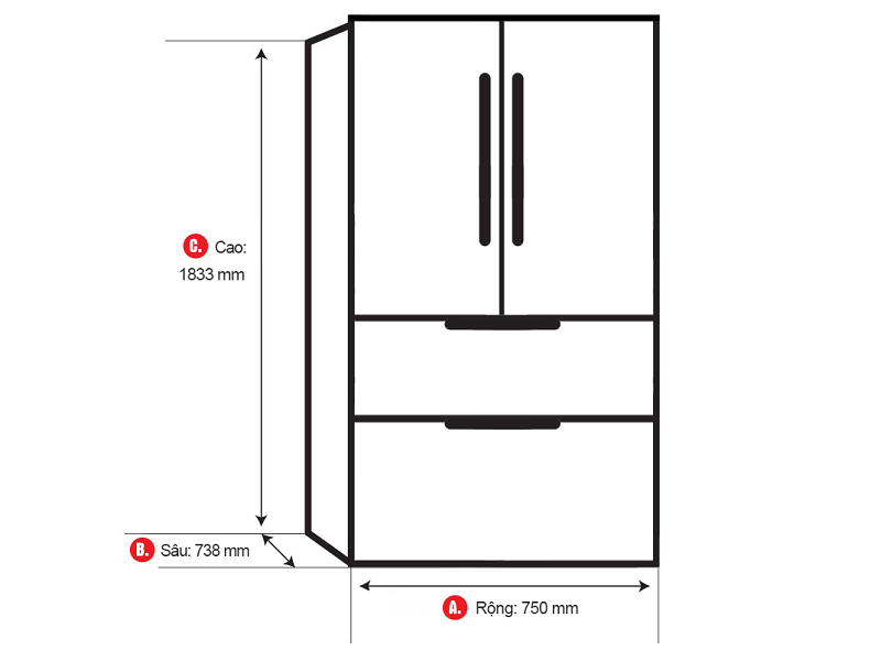 Tủ lạnh Hitachi Inverter 657L R-G620GV