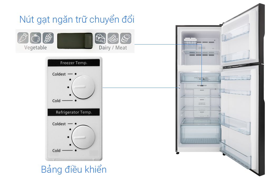 Tủ lạnh Hitachi Inverter 366 lít R-FG480PGV8 GBW