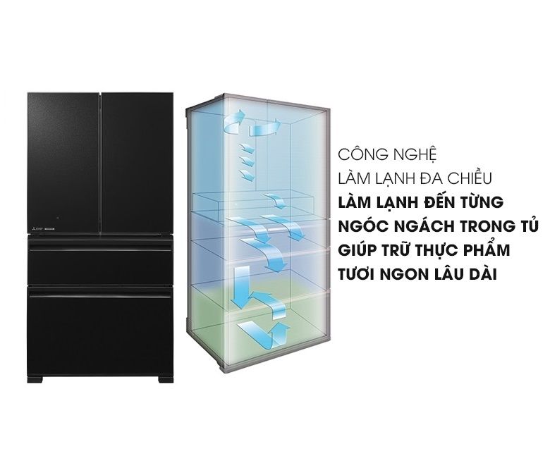 Tủ lạnh Mitsubishi Electric 564L MR-LX68EM-GBK