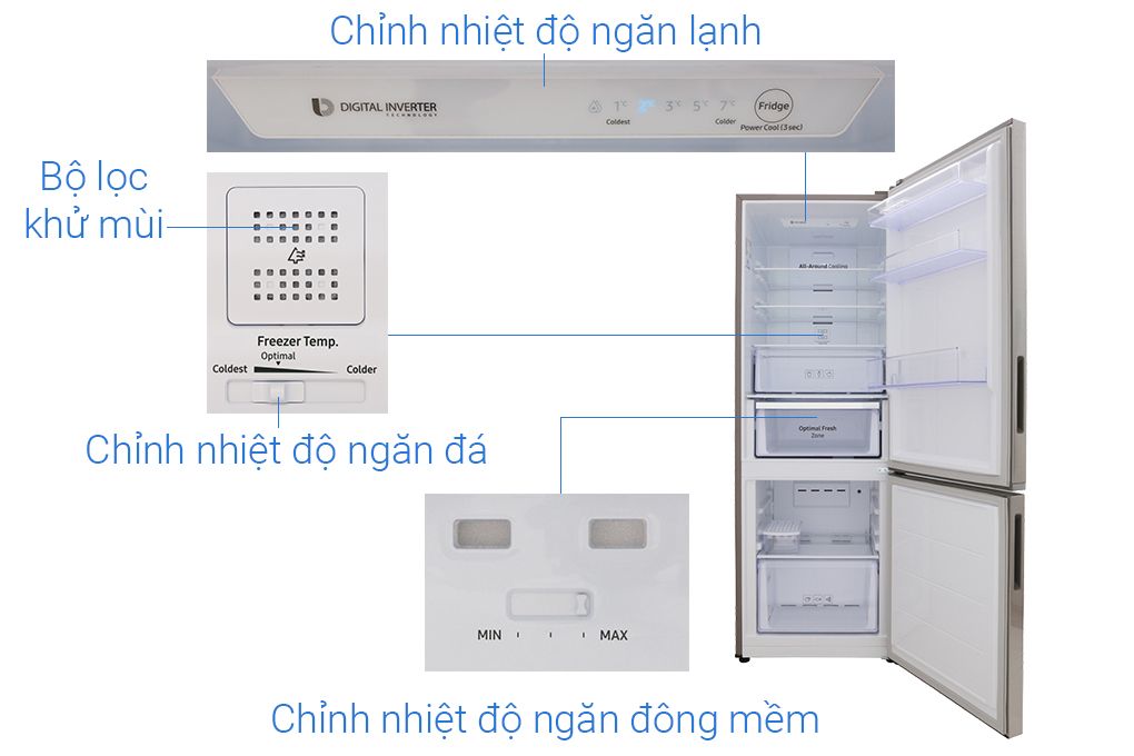 Tủ lạnh Samsung 310 Lít Digital Inverter RB30N4010S8/SV