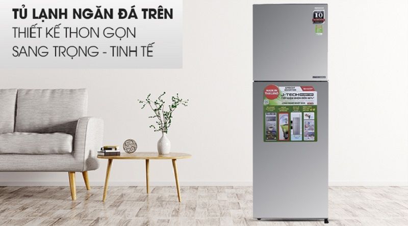 Tủ lạnh Sharp Inverter 251 lít SJ-X251E-SL