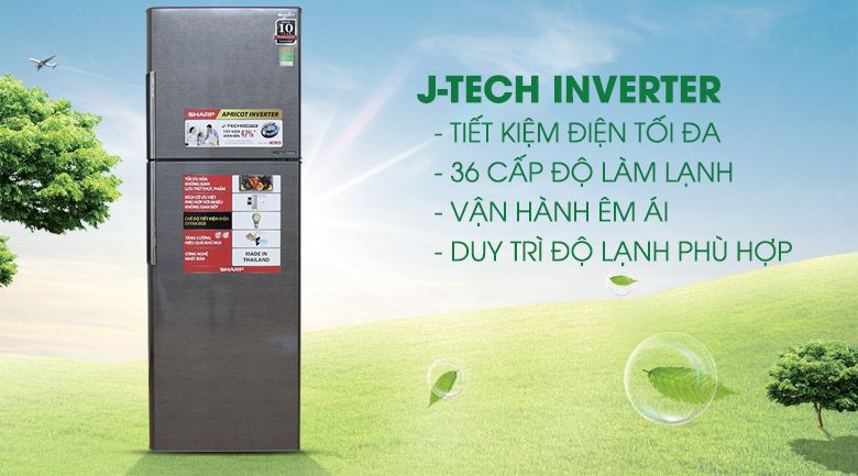 Tủ lạnh Sharp Inverter 315L SJ-X346E-DS