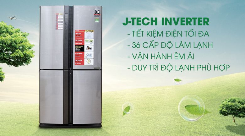 Tủ lạnh Sharp Inverter 626L SJ-FX630V-ST