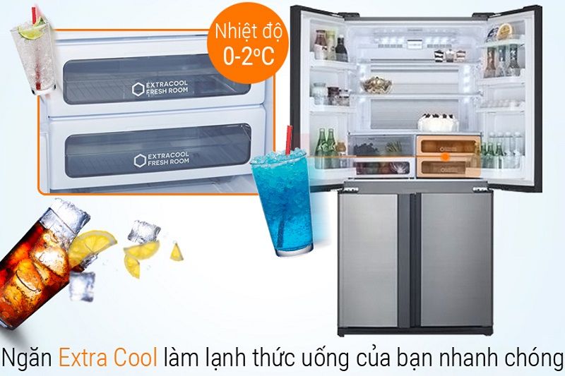 Tủ lạnh Sharp Inverter 626L SJ-FX631V-SL