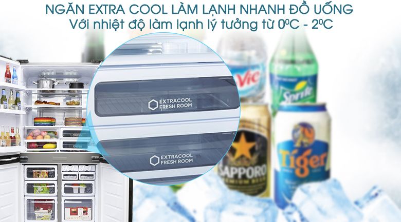 Tủ lạnh Sharp Inverter 678 lít SJ-FX680V-ST