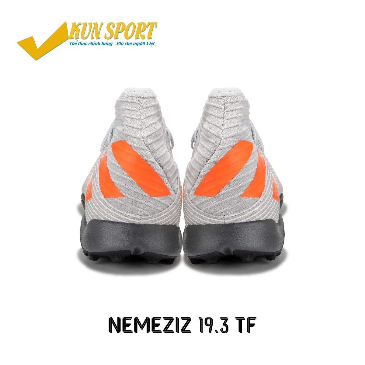 ADIDAS NEMEZIZ 19.3 TF ENCRYPTION - GREY TWO/SOLAR ORANGE/CORE WHITE KIDS - EF8291