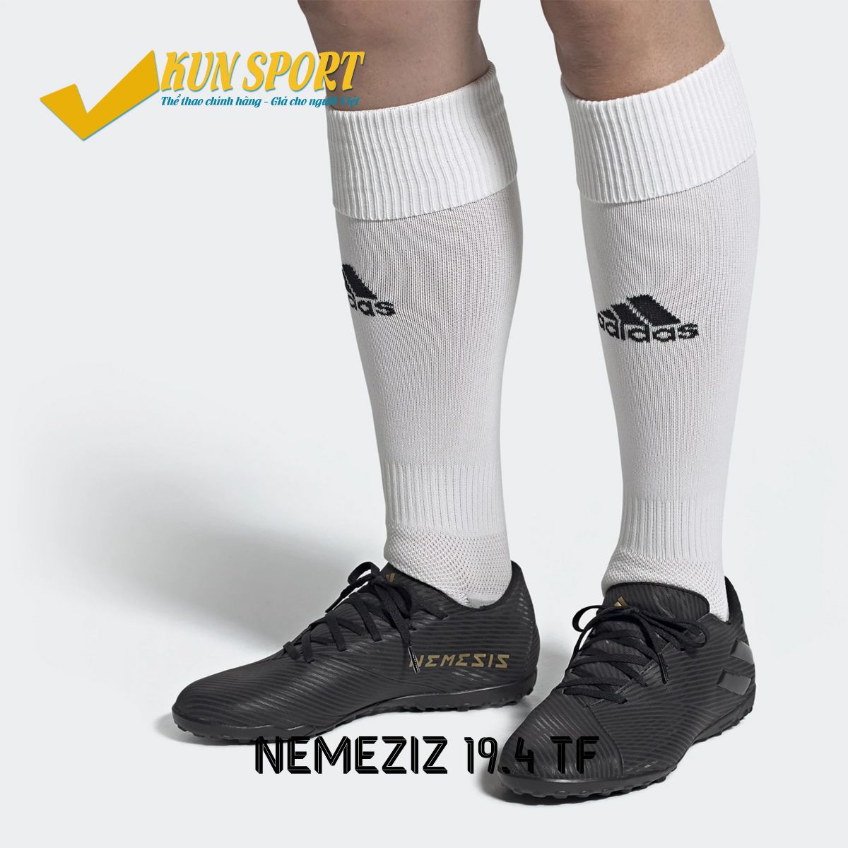 ADIDAS NEMEZIZ 19.4 TF - BLACK - F34525