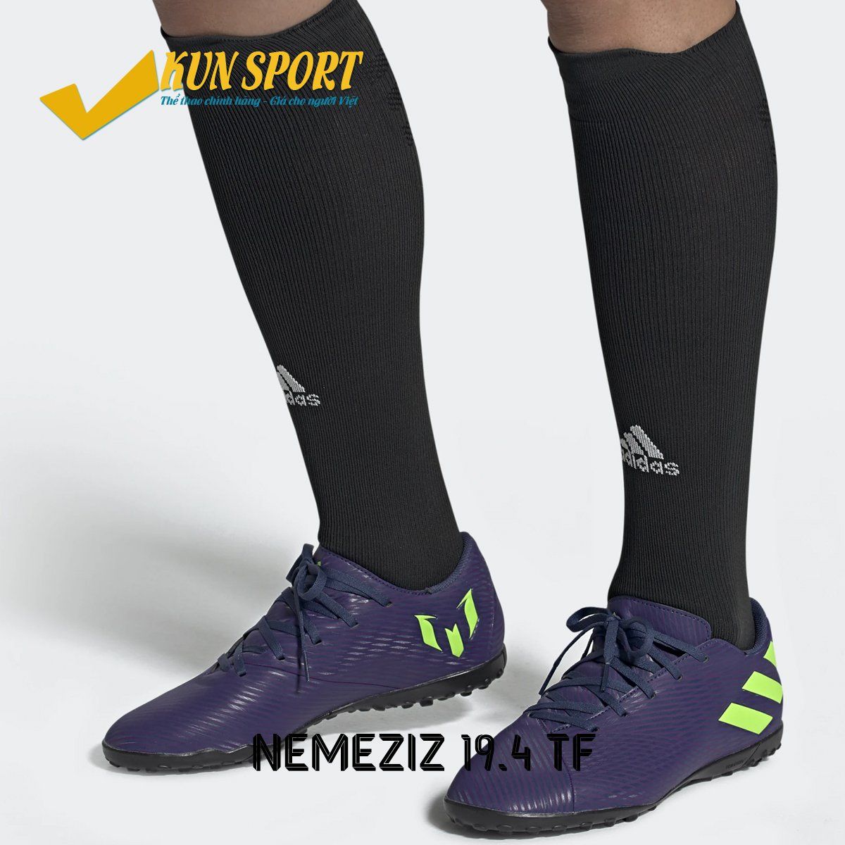 ADIDAS NEMEZIZ 19.4 TF - TECH INDIGO / SIGNAL GREEN / GLORY PURPLE - EF1805