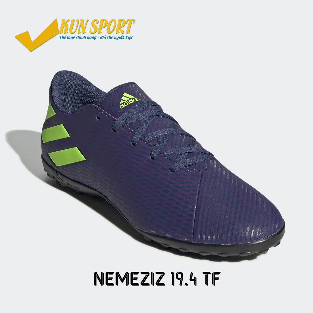 ADIDAS NEMEZIZ 19.4 TF - TECH INDIGO / SIGNAL GREEN / GLORY PURPLE - EF1805