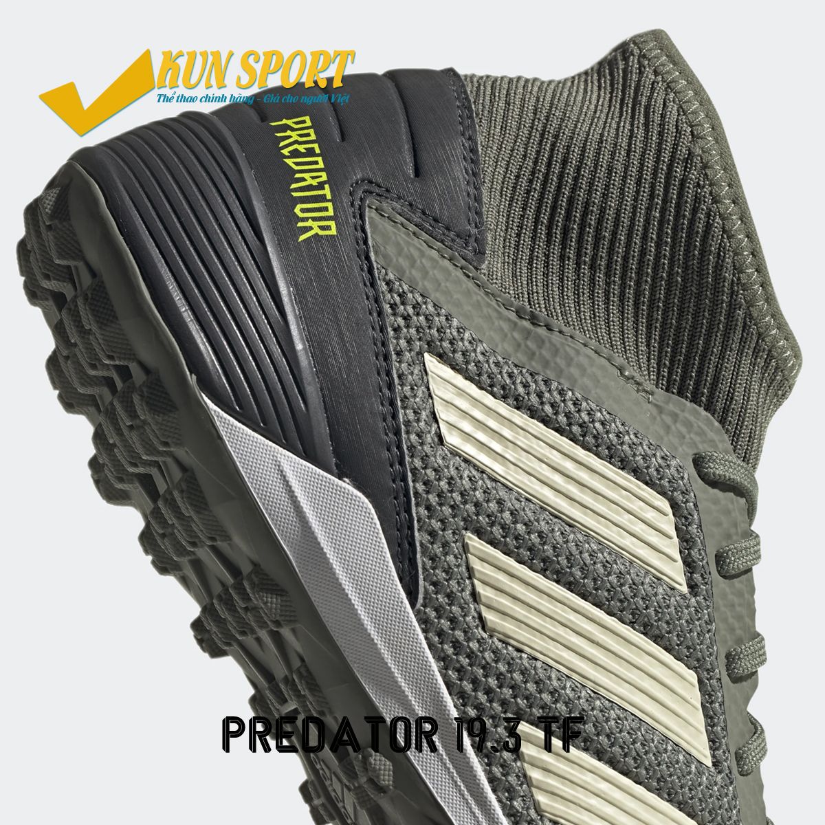 ADIDAS PREDATOR 19.3 TF ENCRYPTION - LEGION GREEN/SAND/SOLAR YELLOW - EF8210