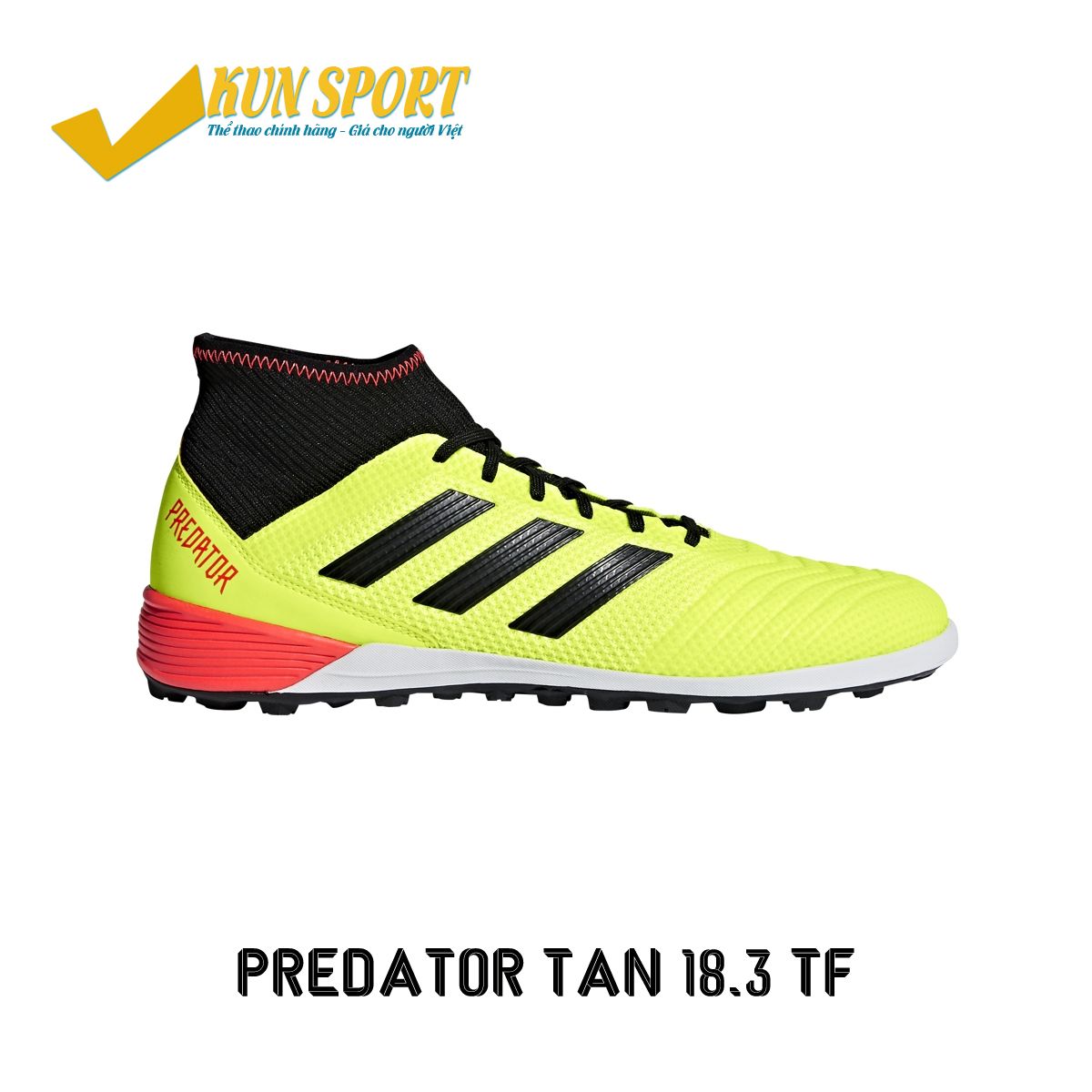 ADIDAS PREDATOR TANGO 18.3 TF – DB2134 – VÀNG CHANH/ ĐEN