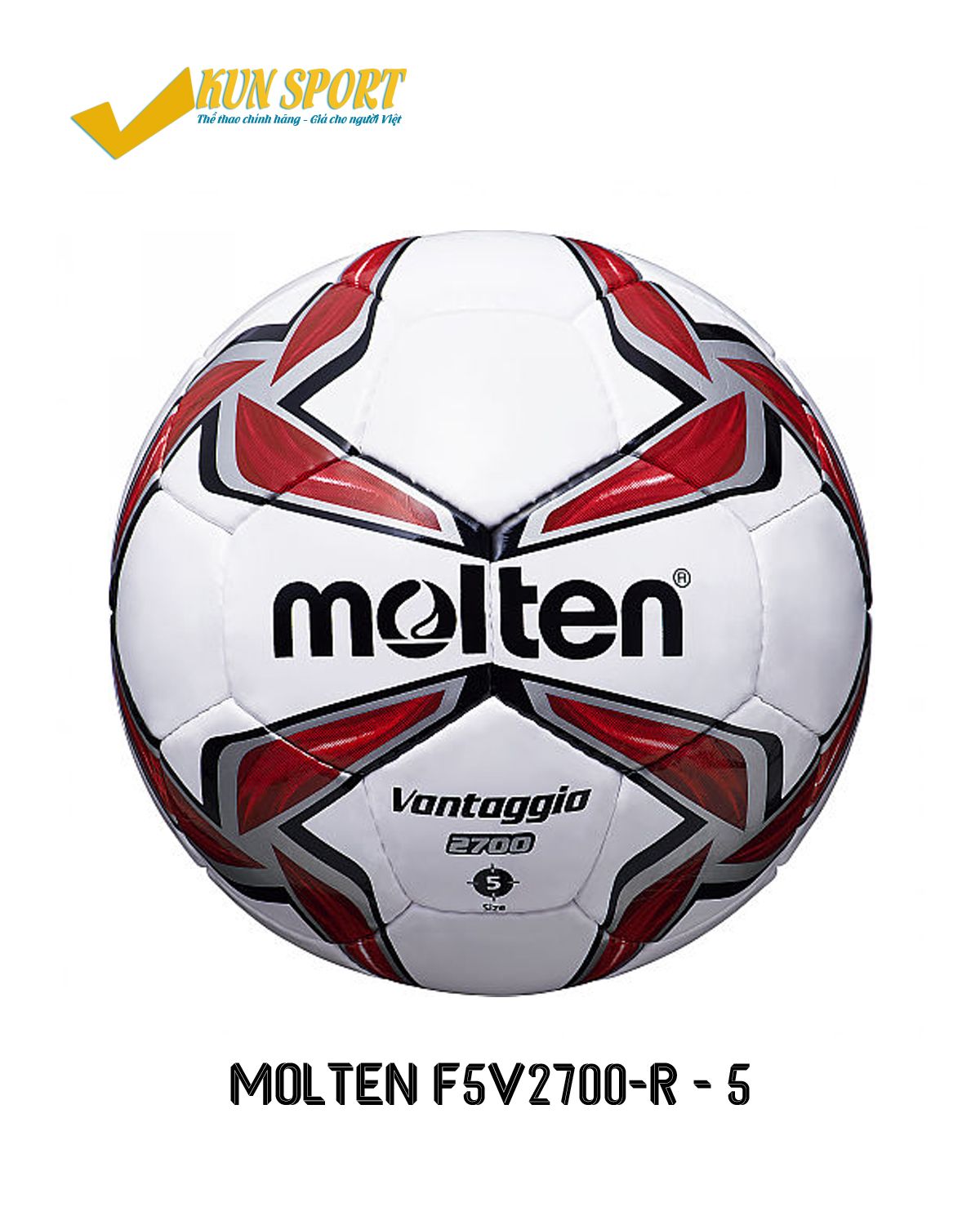 BÓNG ĐÁ MOLTEN F5V2700-R SỐ 5