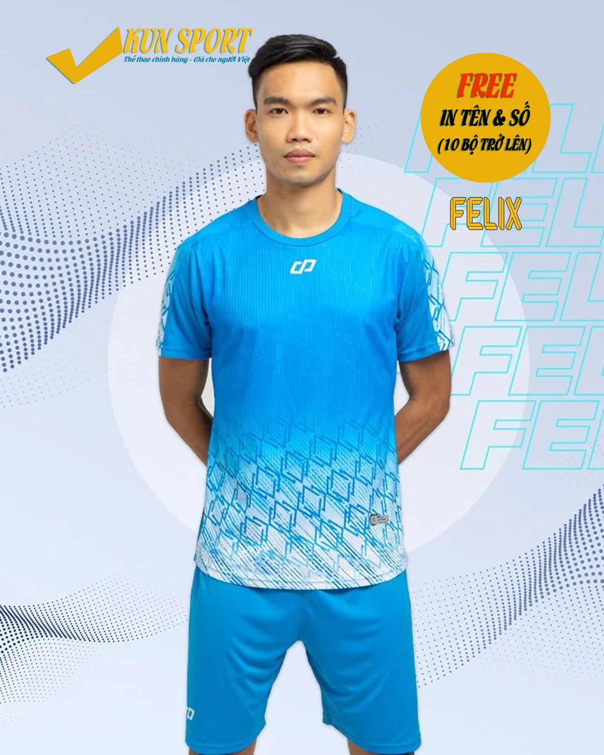 Bộ áo đá bóng CP SPORT FELIX - Xanh ya