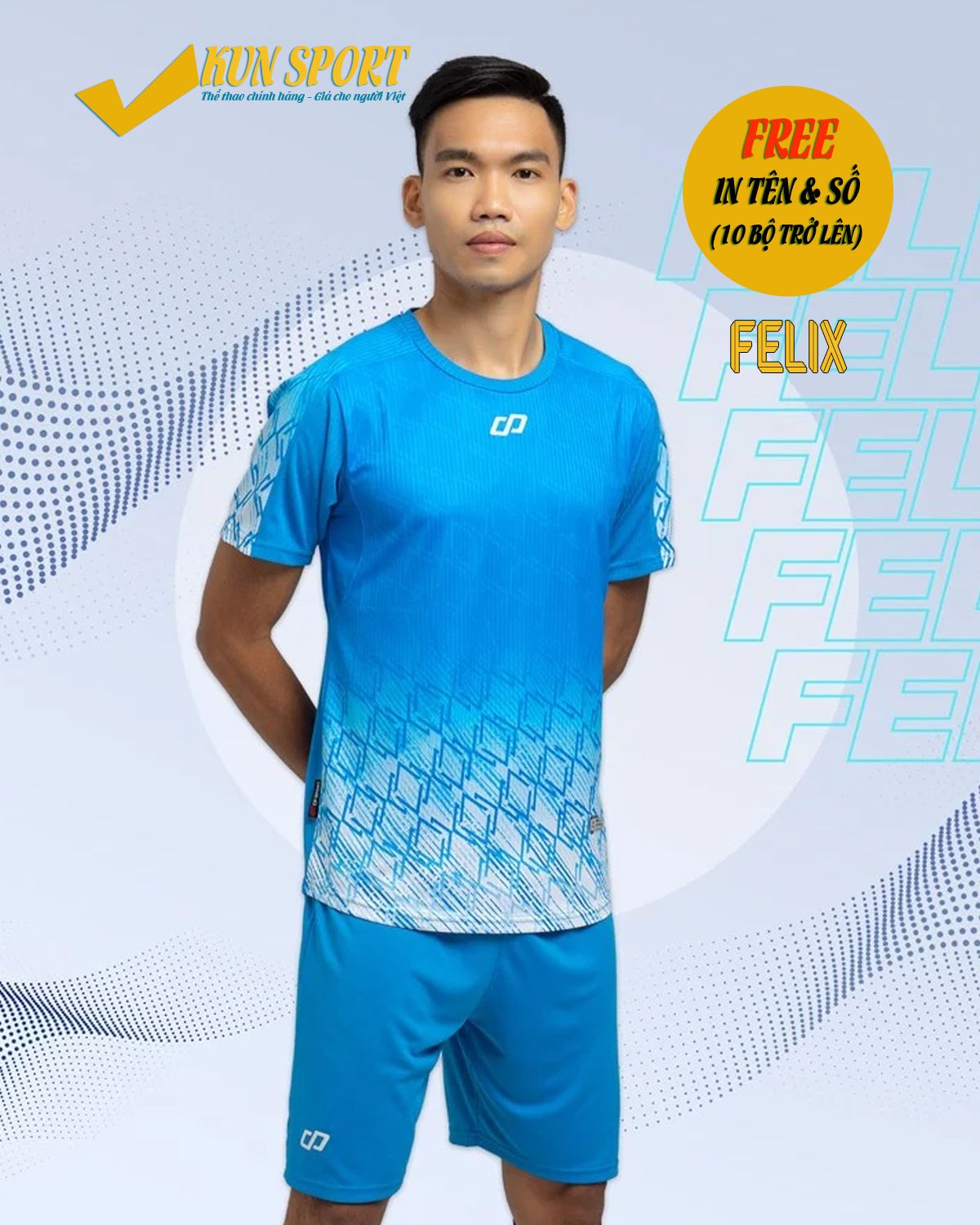 Bộ áo đá bóng CP SPORT FELIX - Xanh ya