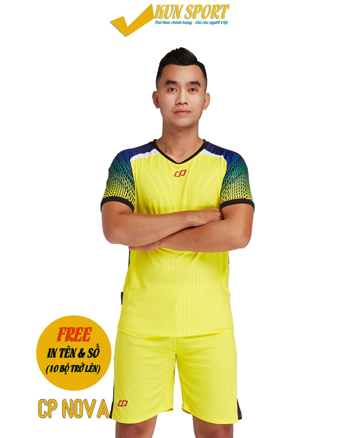 Bộ áo đá bóng CP SPORT NOVA - Vàng
