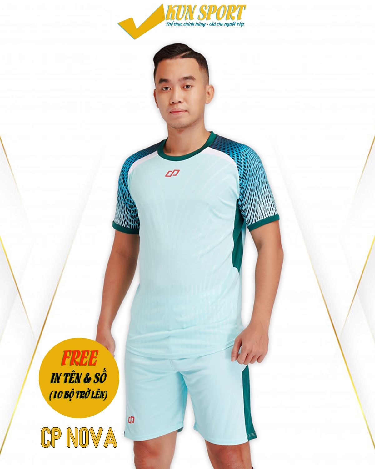 Bộ áo đá bóng CP SPORT NOVA - Xanh ngọc