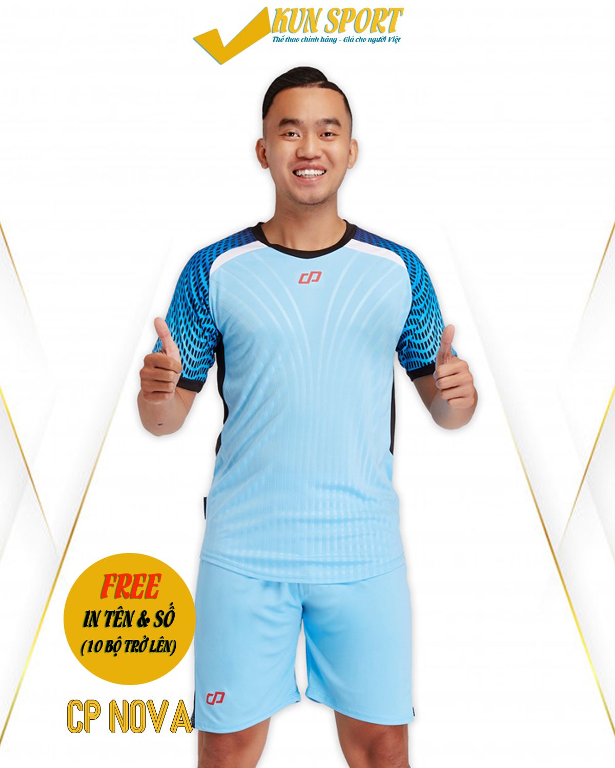 Bộ áo đá bóng CP SPORT NOVA - Xanh ya