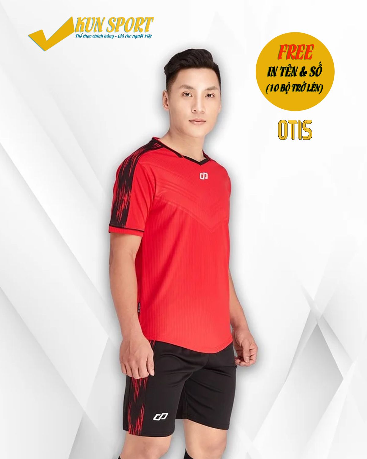 Bộ áo đá bóng CP SPORT OTIS - Đỏ