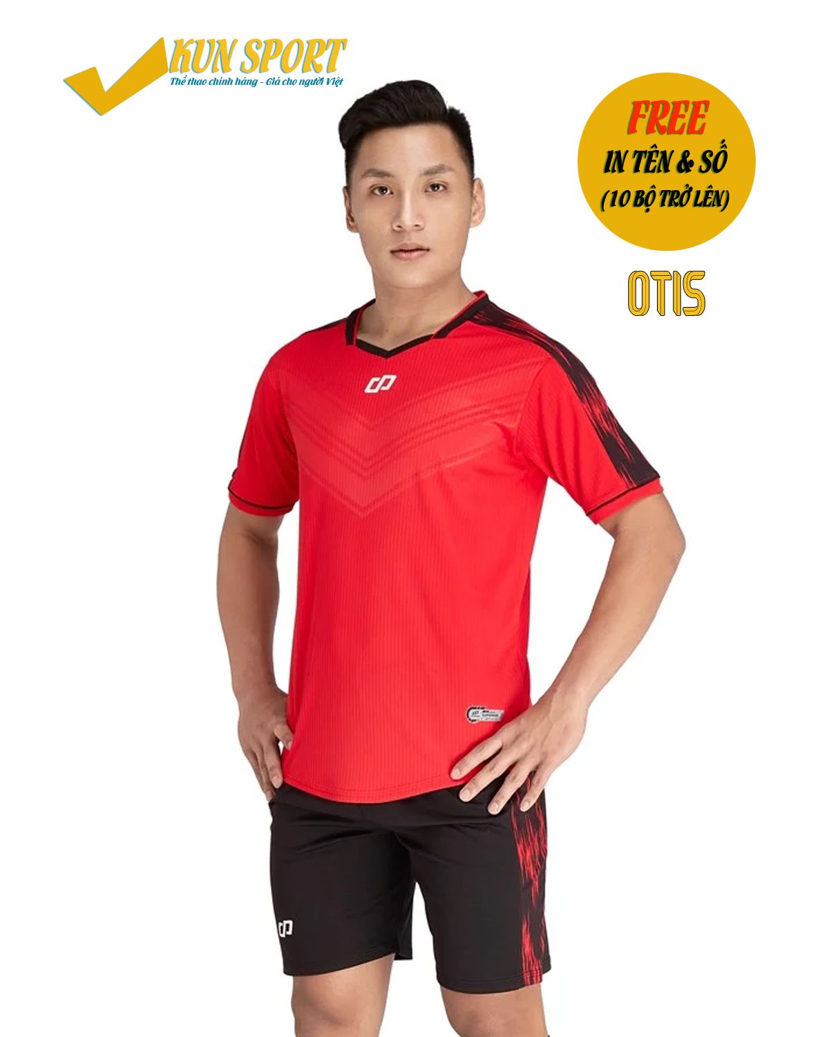 Bộ áo đá bóng CP SPORT OTIS - Đỏ