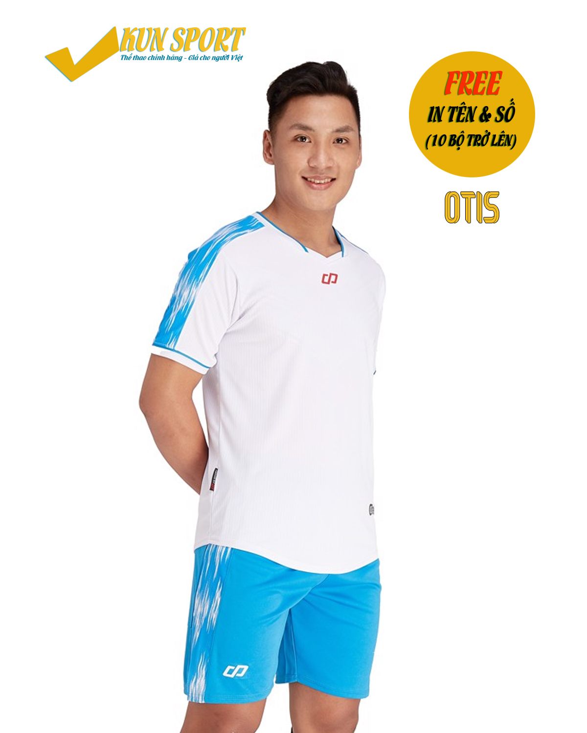 Bộ áo đá bóng CP SPORT OTIS - Trắng