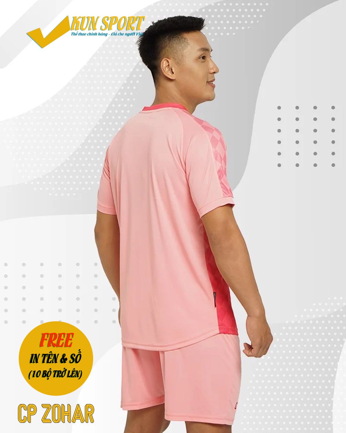 Bộ áo đá bóng CP SPORT ZOHAR - Hồng