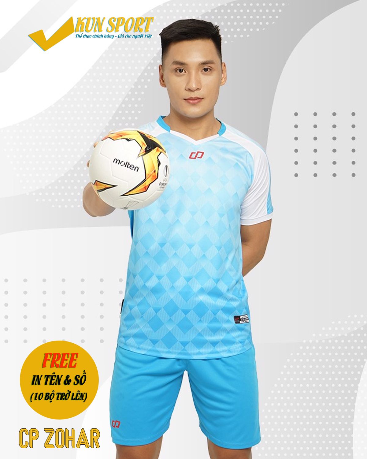 Bộ áo đá bóng CP SPORT ZOHAR - Xanh ya