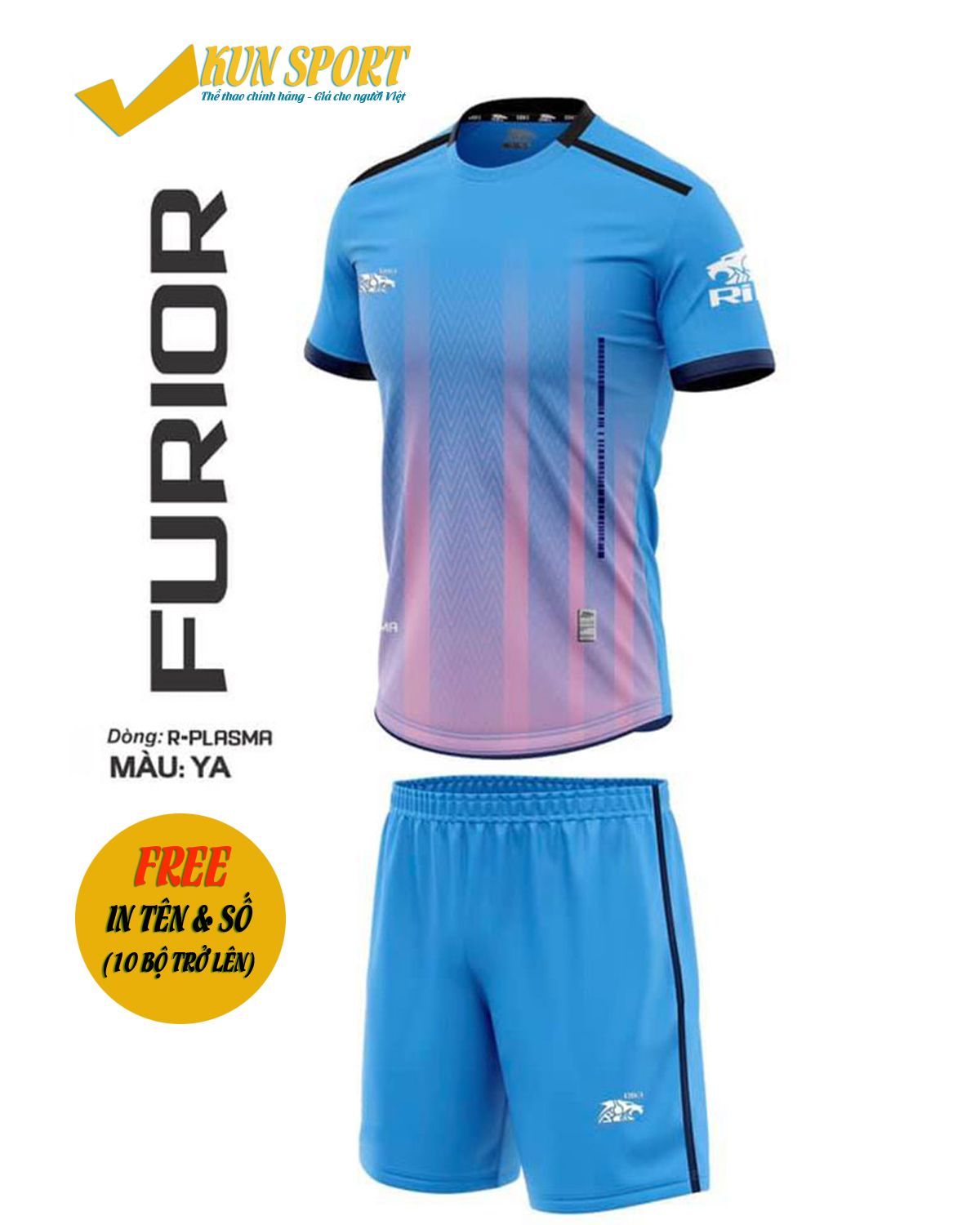 Bộ áo đá bóng RIKI FURIOR - Xanh ya