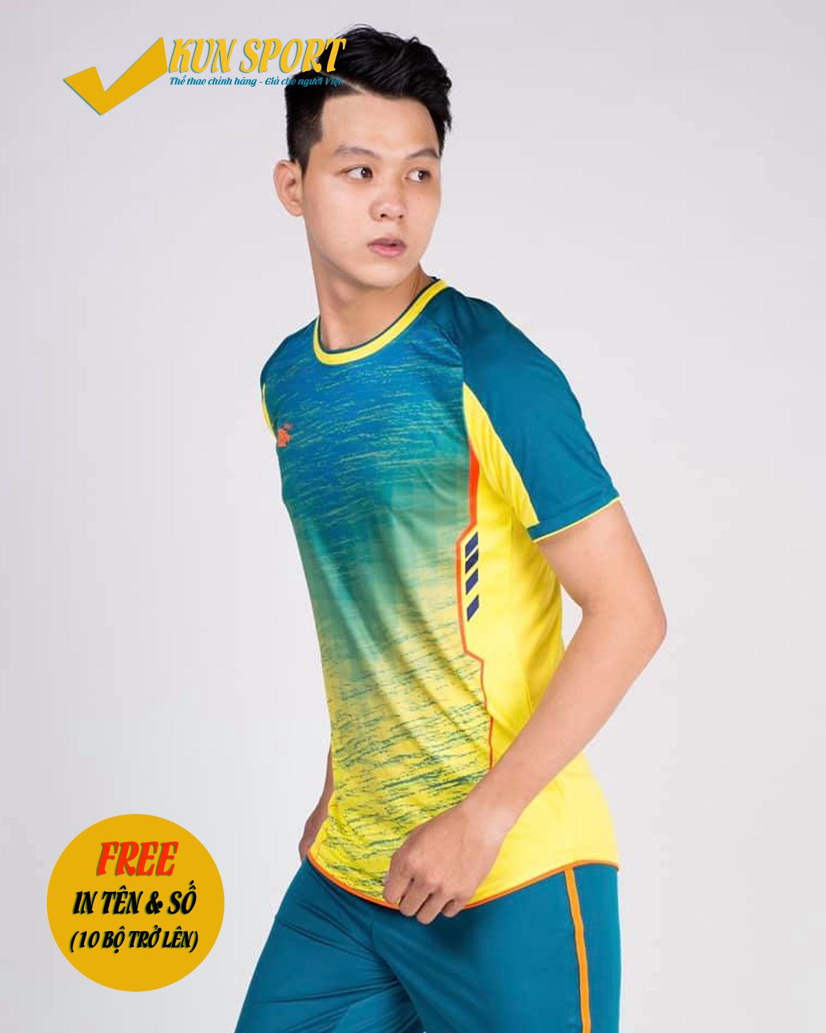 Bộ áo đá bóng RIKI GRAMBOR - Vàng