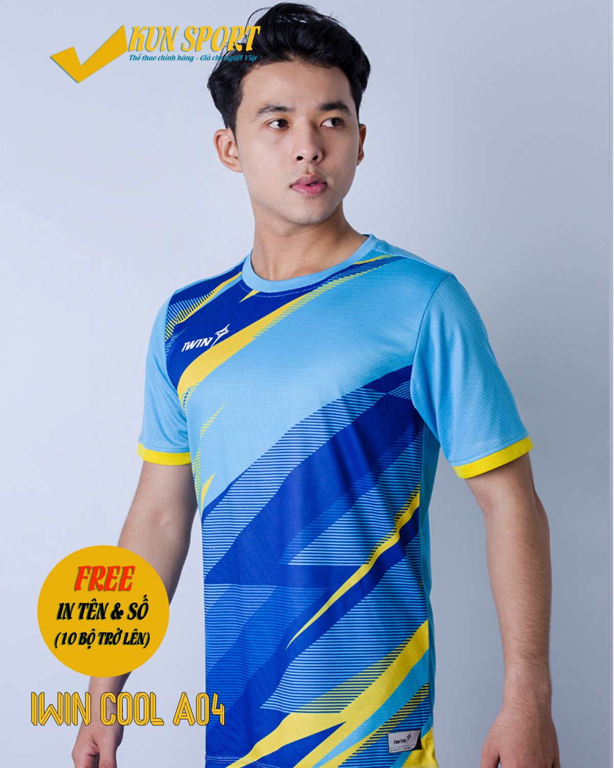Bộ áo IWIN COOL A04 - Xanh ya