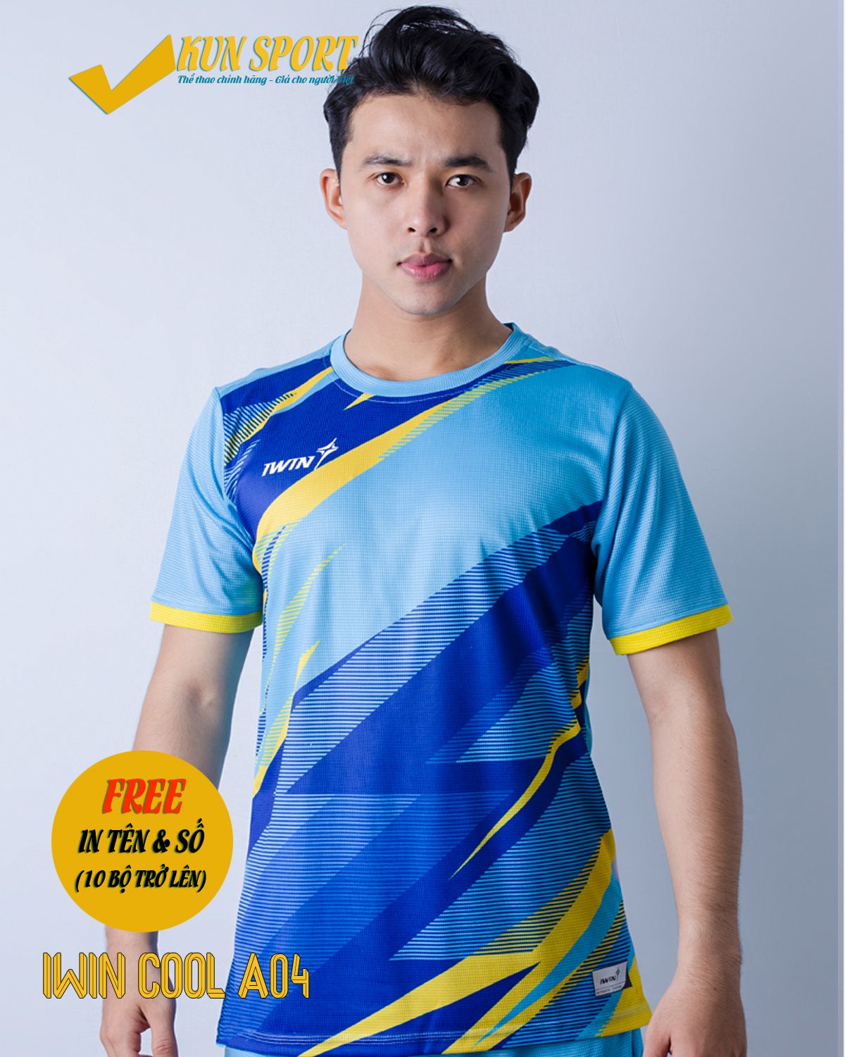 Bộ áo IWIN COOL A04 - Xanh ya