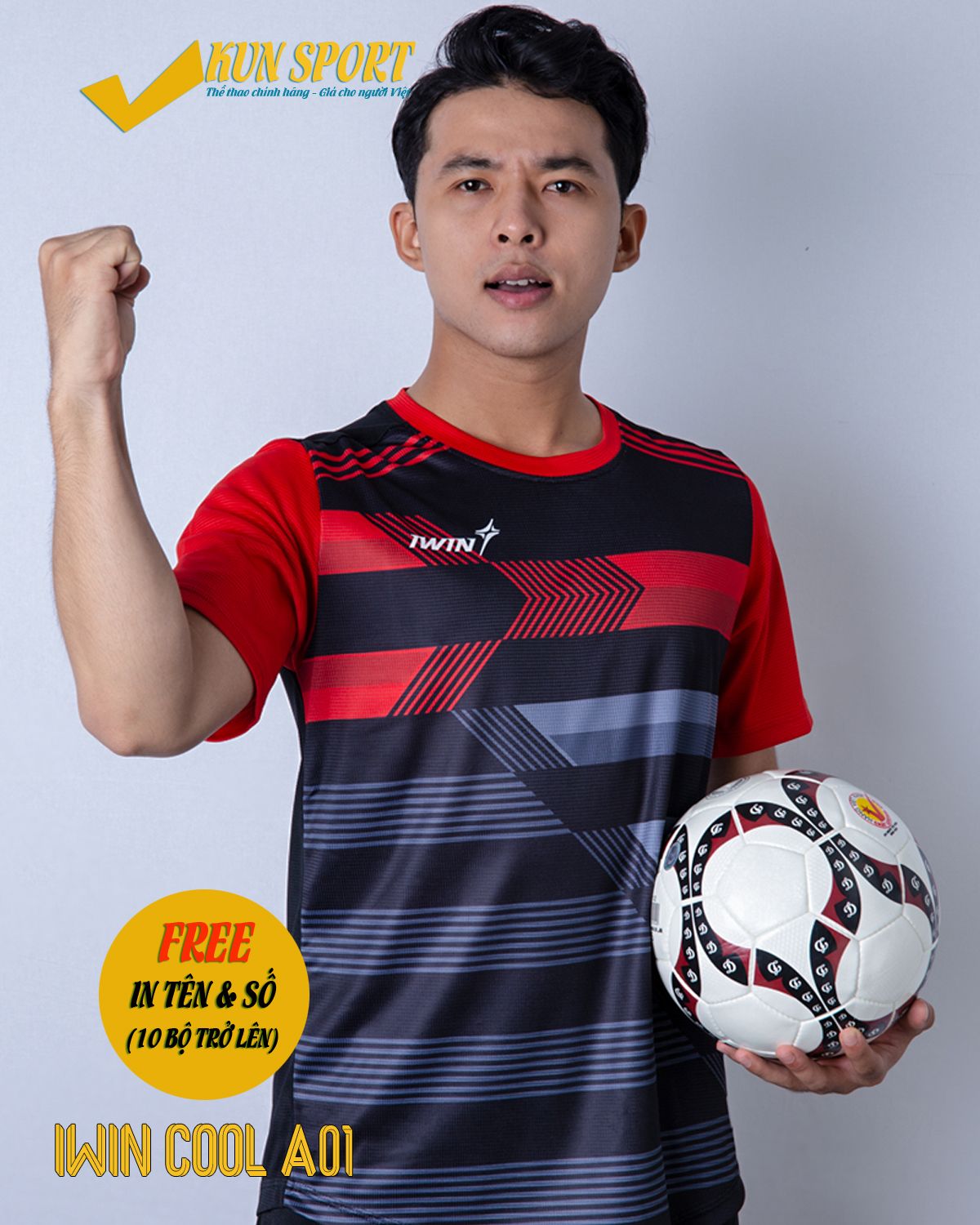Bộ áo IWIN COOL A01 - Đen