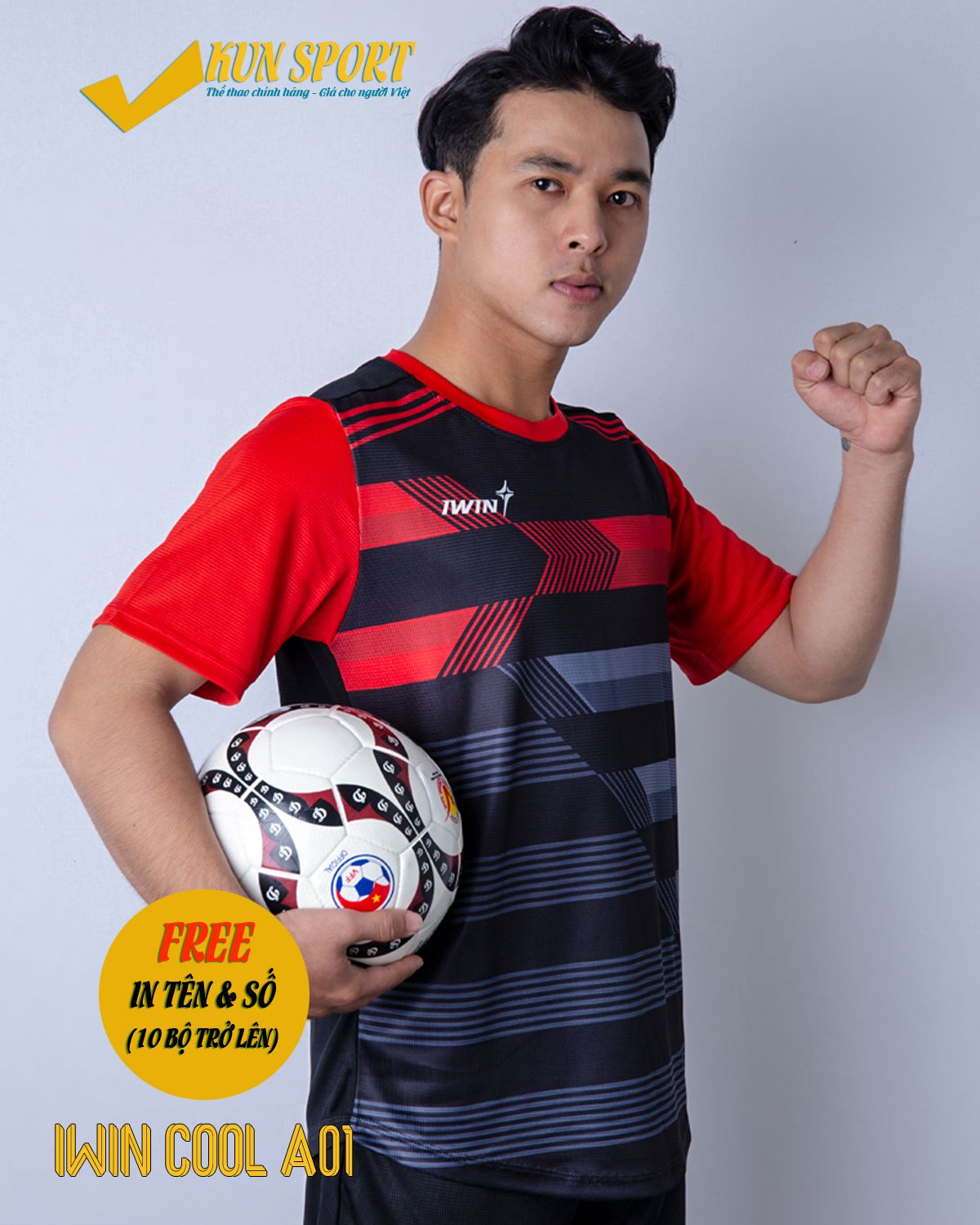 Bộ áo IWIN COOL A01 - Đen