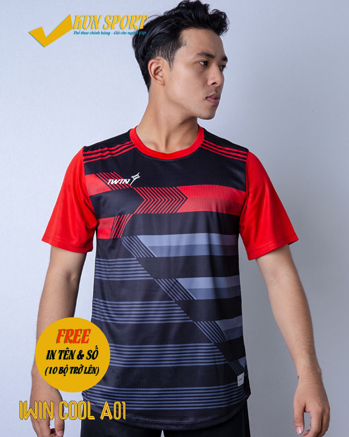 Bộ áo IWIN COOL A01 - Đen