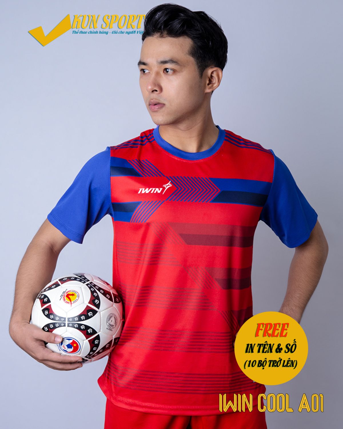 Bộ áo IWIN COOL A01 - Đỏ