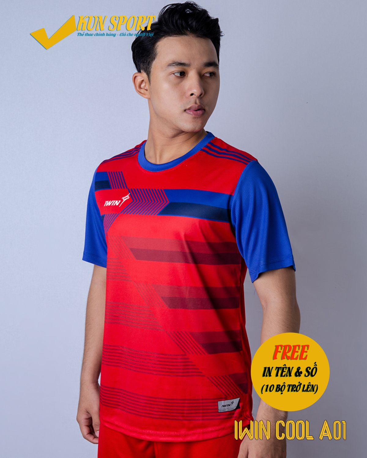 Bộ áo IWIN COOL A01 - Đỏ