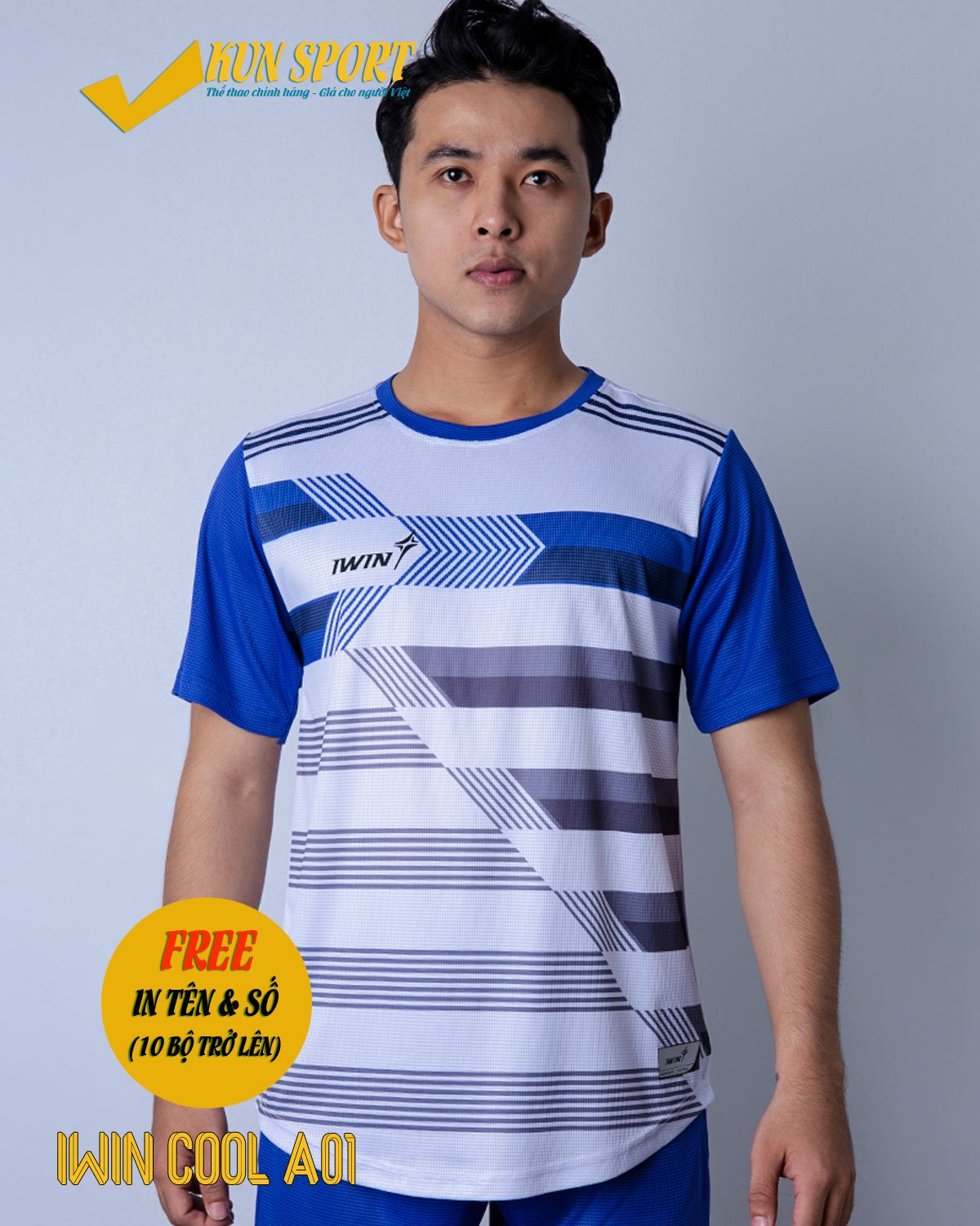 Bộ áo IWIN COOL A01 - Trắng