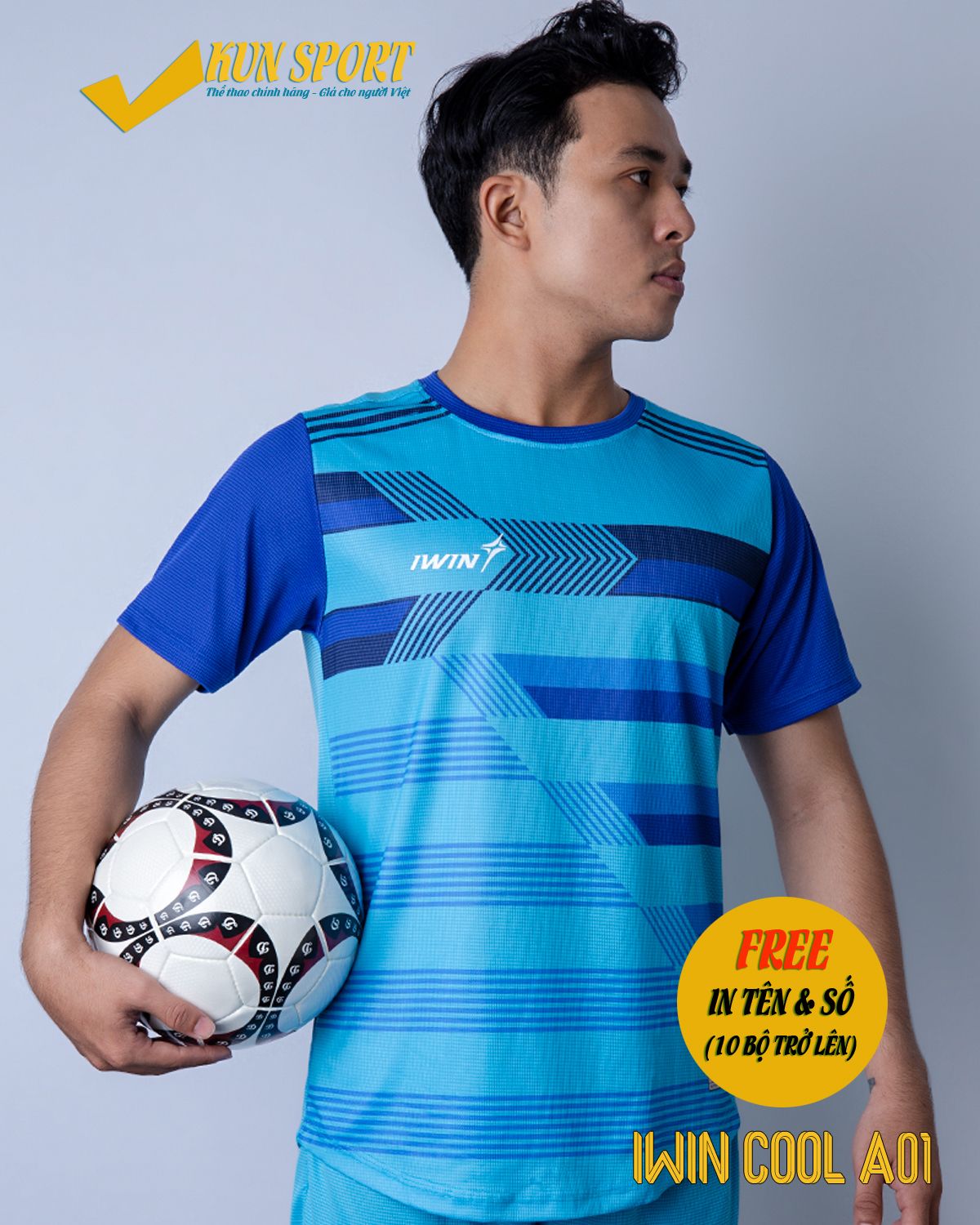 Bộ áo IWIN COOL A01 - Xanh ya