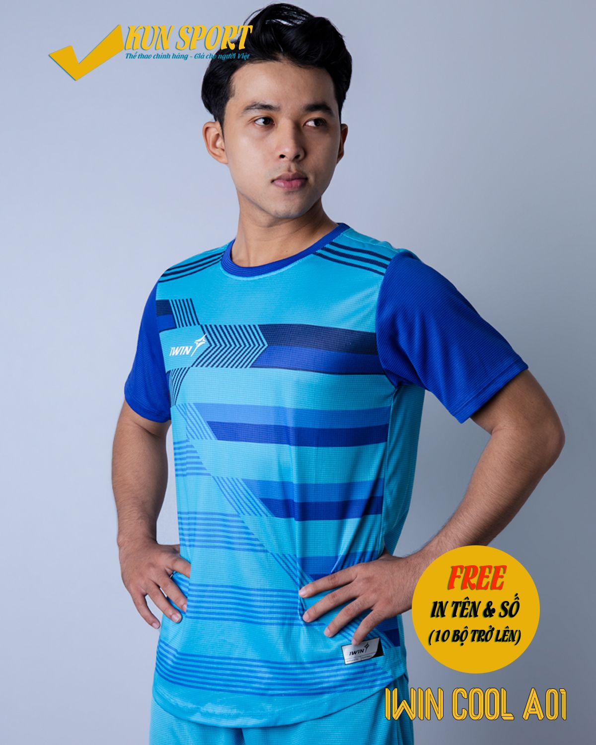 Bộ áo IWIN COOL A01 - Xanh ya