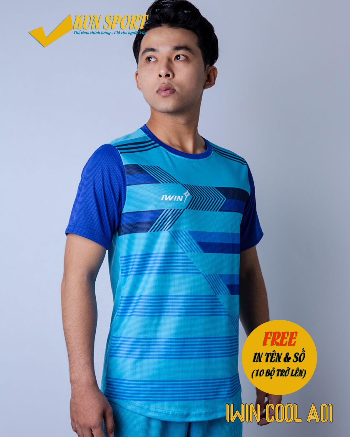 Bộ áo IWIN COOL A01 - Xanh ya