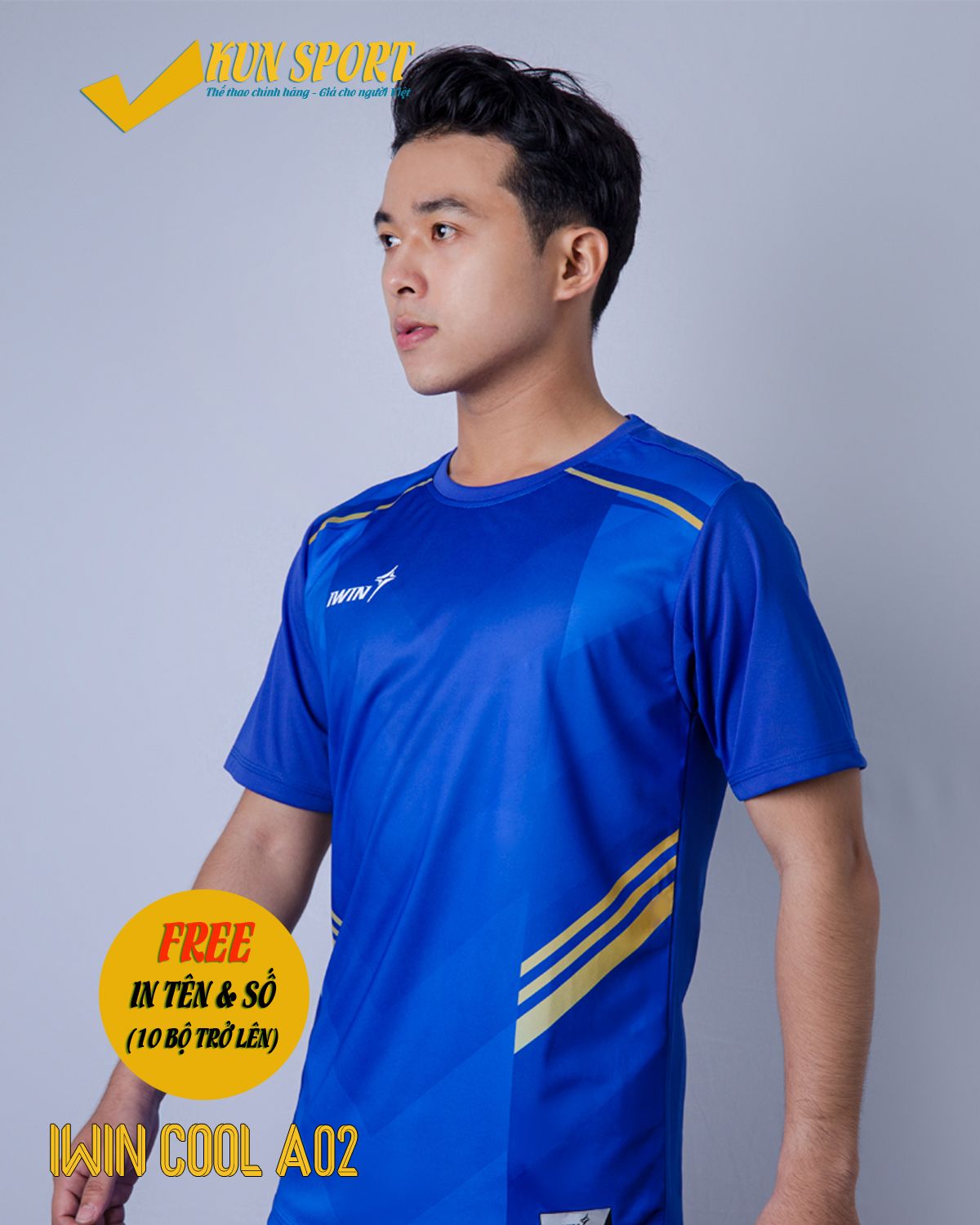 Bộ áo IWIN COOL A02 - Xanh bích